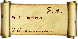 Proll Adrienn névjegykártya